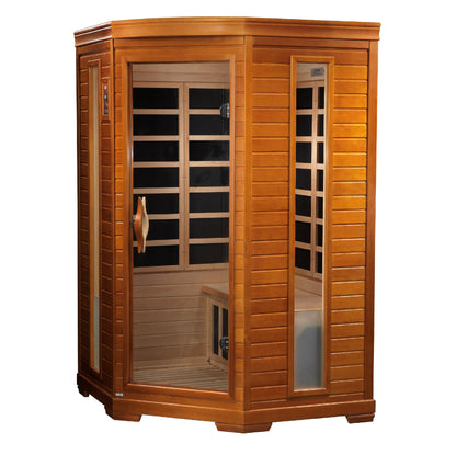 Dynamic Heming 2-person Corner Low EMF (Between 5-10MG) FAR Infrared Sauna (Canadian Hemlock)