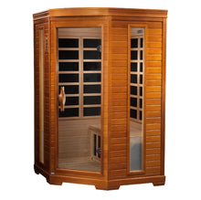 Load image into Gallery viewer, Dynamic Heming 2-person Corner Low EMF (Between 5-10MG) FAR Infrared Sauna (Canadian Hemlock)