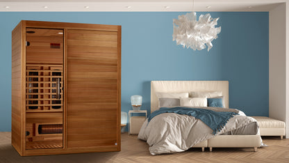 Maxxus S-Line Yoga 3-Person Full Spectrum Near Zero EMF (Under 3MG) FAR Infrared Sauna (Canadian Hemlock)