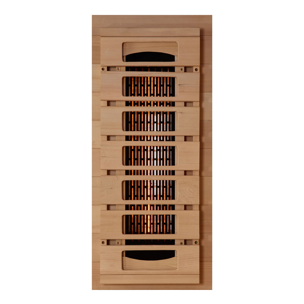 Golden Designs 2-Person Full Spectrum PureTech™ Near Zero (Under 3MG) EMF FAR Infrared Sauna with Himalayan Salt Bar (Canadian Hemlock)