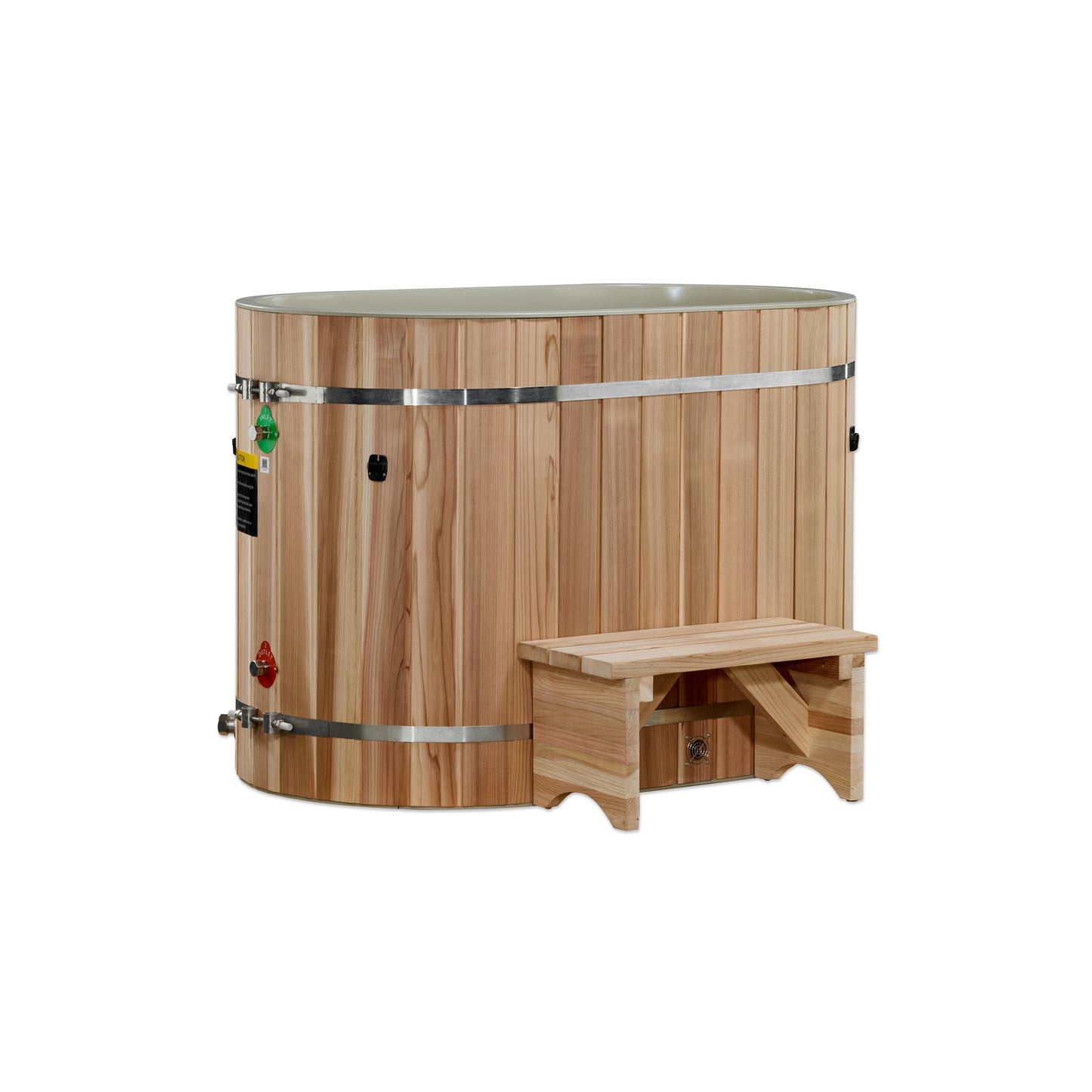 Dynamic Cold Therapy Oval Barrel Tub (50-P) Pacific Cedar - 3/4 IN-OUT without Motor