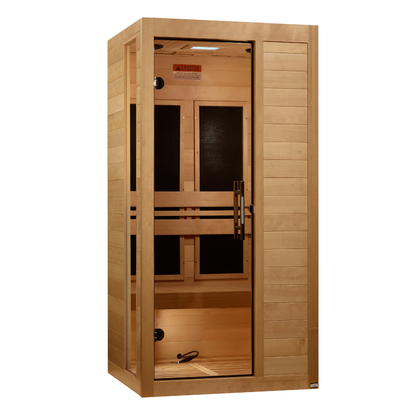 Dynamic Veneto 1-2 Person Low EMF (Between 5-10MG) Far Infrared Sauna (Canadian Hemlock)