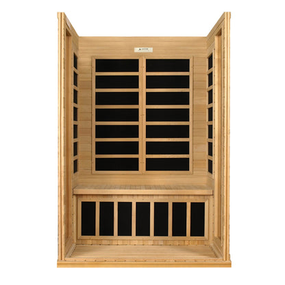 Dynamic Versailles 2-person Low EMF (Between 5-10 MG) FAR Infrared Sauna (Canadian Hemlock)
