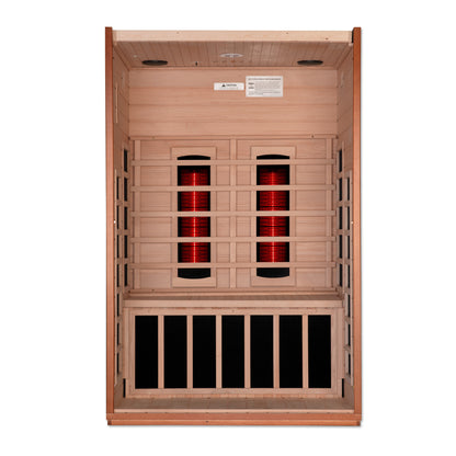 Dynamic Cardoba 2-Person Full Spectrum Near Zero EMF (Under 3MG) FAR Infrared Sauna (Canadian Hemlock)