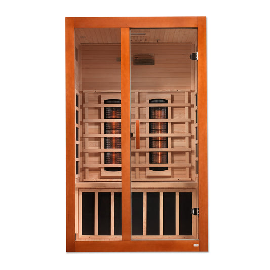Dynamic Santiago 2-Person Full Spectrum Near Zero EMF (Under 3MG) FAR Infrared Sauna (Canadian Hemlock)