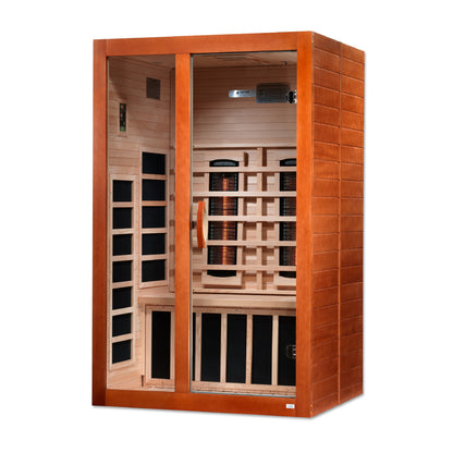 Dynamic Santiago 2-Person Full Spectrum Near Zero EMF (Under 3MG) FAR Infrared Sauna (Canadian Hemlock)