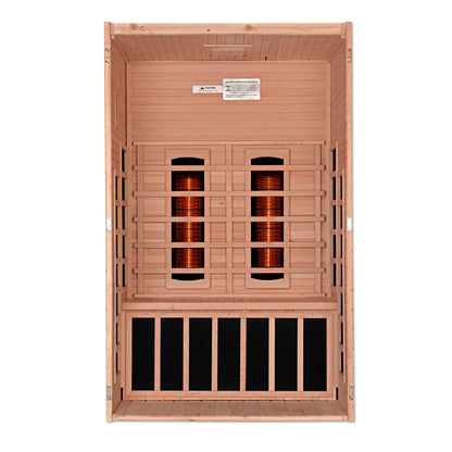 Dynamic Santiago 2-Person Full Spectrum Near Zero EMF (Under 3MG) FAR Infrared Sauna (Canadian Hemlock)