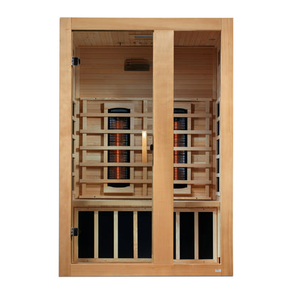 Dynamic Serena 2-Person Full Spectrum Near Zero EMF (Under 3MG) FAR Infrared Sauna (Canadian Hemlock)