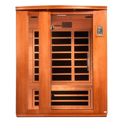 Dynamic Lugano 3-person Low EMF (Between 5-10MG) FAR Infrared Sauna (Canadian Hemlock)