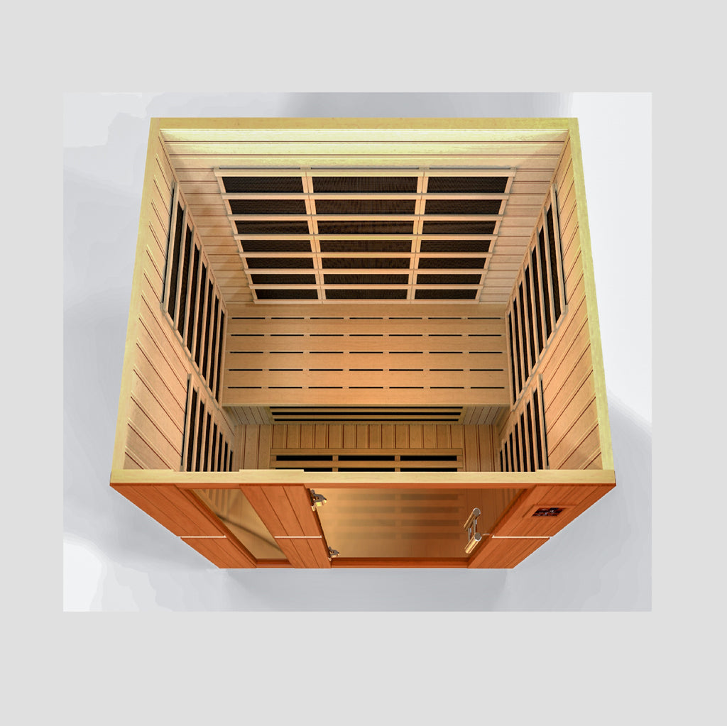 Dynamic Lugano 3-person Low EMF (Between 5-10MG) FAR Infrared Sauna (Canadian Hemlock)