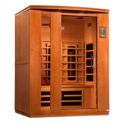 Dynamic Lugano 3-Person Full Spectrum Near Zero EMF (Under 3MG) FAR Infrared Sauna (Canadian Hemlock)