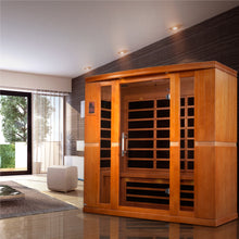 Load image into Gallery viewer, Dynamic Bergamo 4-person Low EMF (Between 5-10MG) FAR Infrared Sauna (Canadian Hemlock)