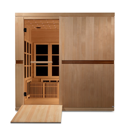 Golden Designs Catalonia 8-person PureTech™ Near Zero EMF (Under 3MG) FAR Infrared Sauna (Canadian Hemlock)