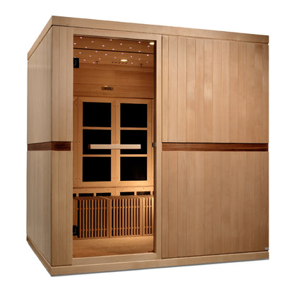 Golden Designs Catalonia 8-person PureTech™ Near Zero EMF (Under 3MG) FAR Infrared Sauna (Canadian Hemlock)