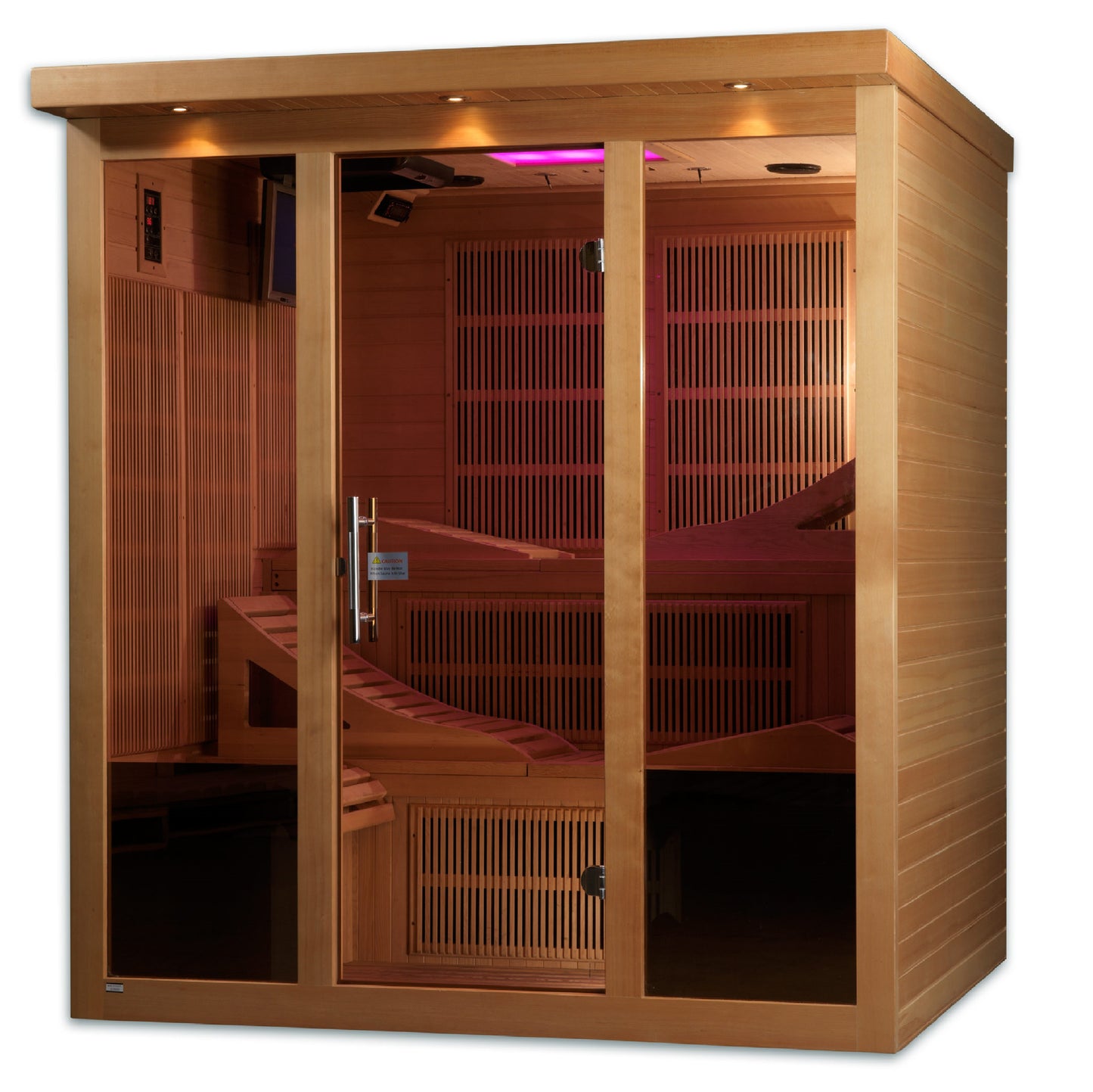 Golden Designs Monaco 6-person PureTech™ Near Zero EMF (Under 3MG) FAR Infrared Sauna (Canadian Hemlock)