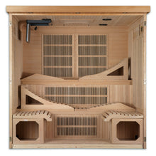 Load image into Gallery viewer, Golden Designs Monaco 6-person PureTech™ Near Zero EMF (Under 3MG) FAR Infrared Sauna (Canadian Hemlock)