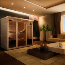 Load image into Gallery viewer, Golden Designs Monaco 6-person PureTech™ Near Zero EMF (Under 3MG) FAR Infrared Sauna (Canadian Hemlock)