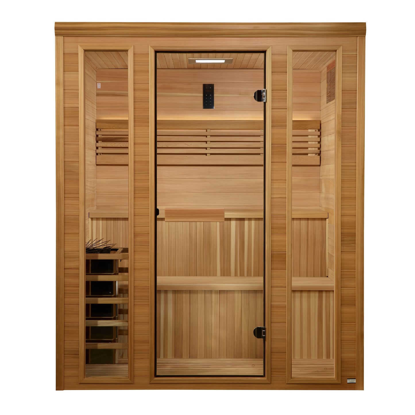 Golden Designs 2025 "Engelberg Edition" 4 - 6 Person Traditional Steam Sauna  - Pacific Premium Clear Cedar
