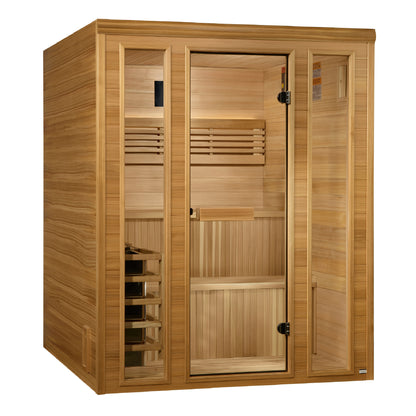 Golden Designs 2025 "Engelberg Edition" 4 - 6 Person Traditional Steam Sauna  - Pacific Premium Clear Cedar