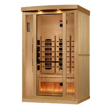 Load image into Gallery viewer, Golden Designs 2-Person Full Spectrum PureTech™ Near Zero (Under 3MG) EMF FAR Infrared Sauna with Himalayan Salt Bar (Canadian Hemlock)