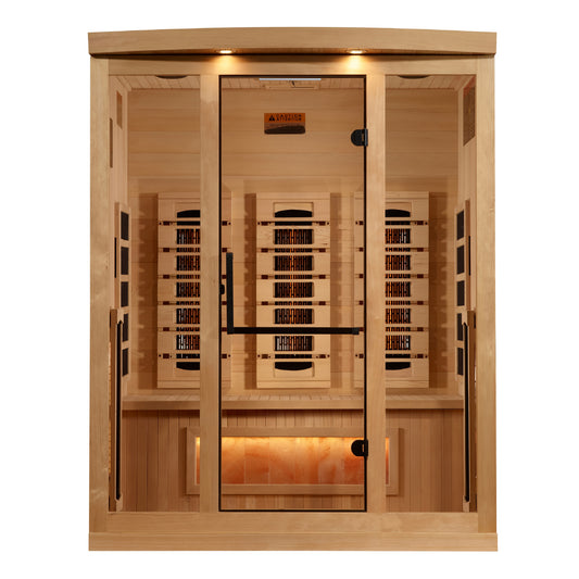 Golden Designs 3-Person Full Spectrum PureTech™ Near Zero (Under 3MG) EMF FAR Infrared Sauna