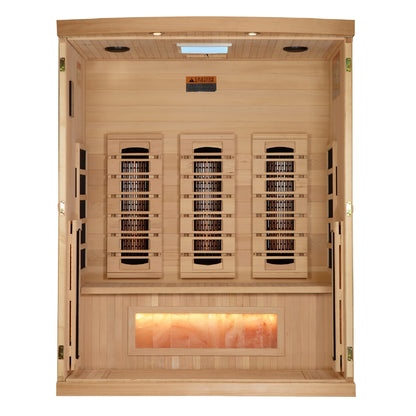 Golden Designs 3-Person Full Spectrum PureTech™ Near Zero (Under 3MG) EMF FAR Infrared Sauna