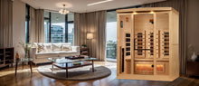 Load image into Gallery viewer, Golden Designs 3-Person Full Spectrum PureTech™ Near Zero (Under 3MG) EMF FAR Infrared Sauna