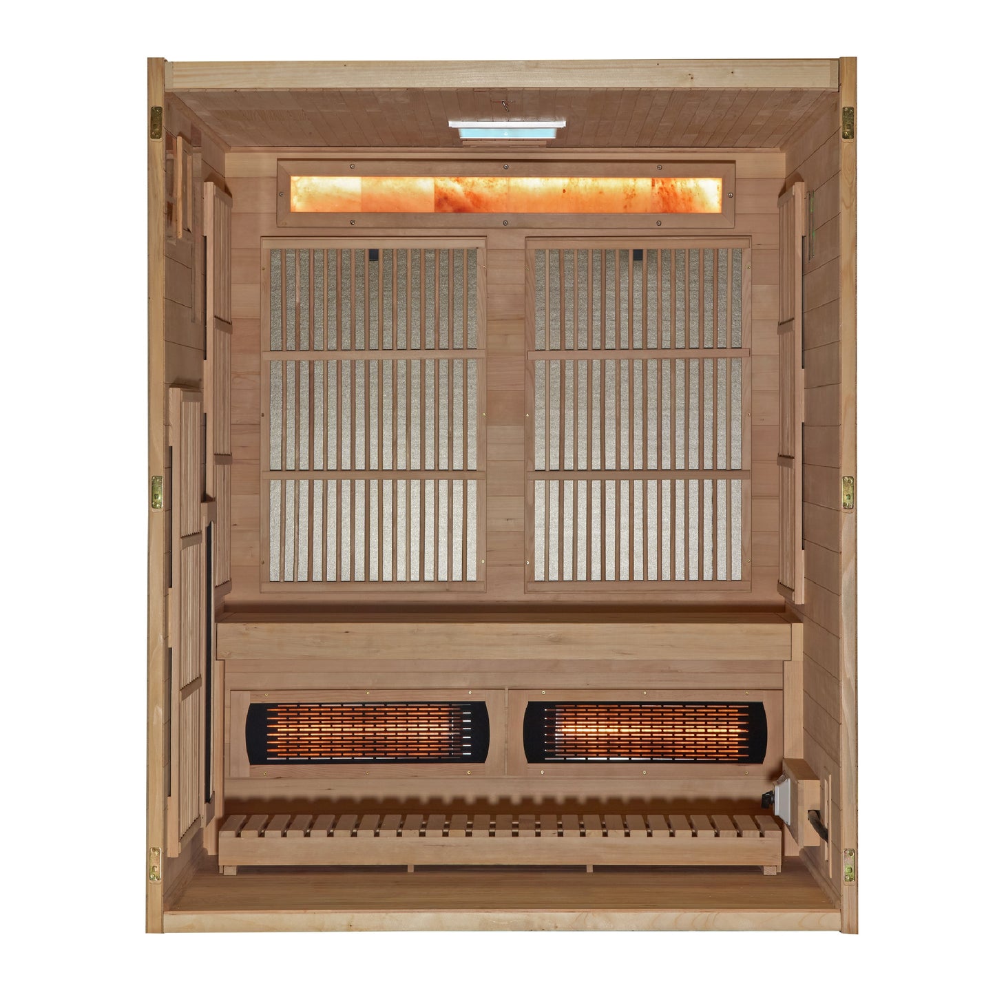 Golden Designs 2025 Soria 3 Per Hybrid Sauna (Indoor). Full Spectrum and Harvia Traditional Stove