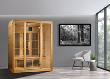 Load image into Gallery viewer, Maxxus Bellevue 3-Person Low EMF (Between 5-10 MG) FAR Infrared Sauna (Canadian Hemlock)Maxxus Bellevue 3-Person Low EMF (Between 5-10 MG) FAR Infrared Sauna (Canadian Hemlock)