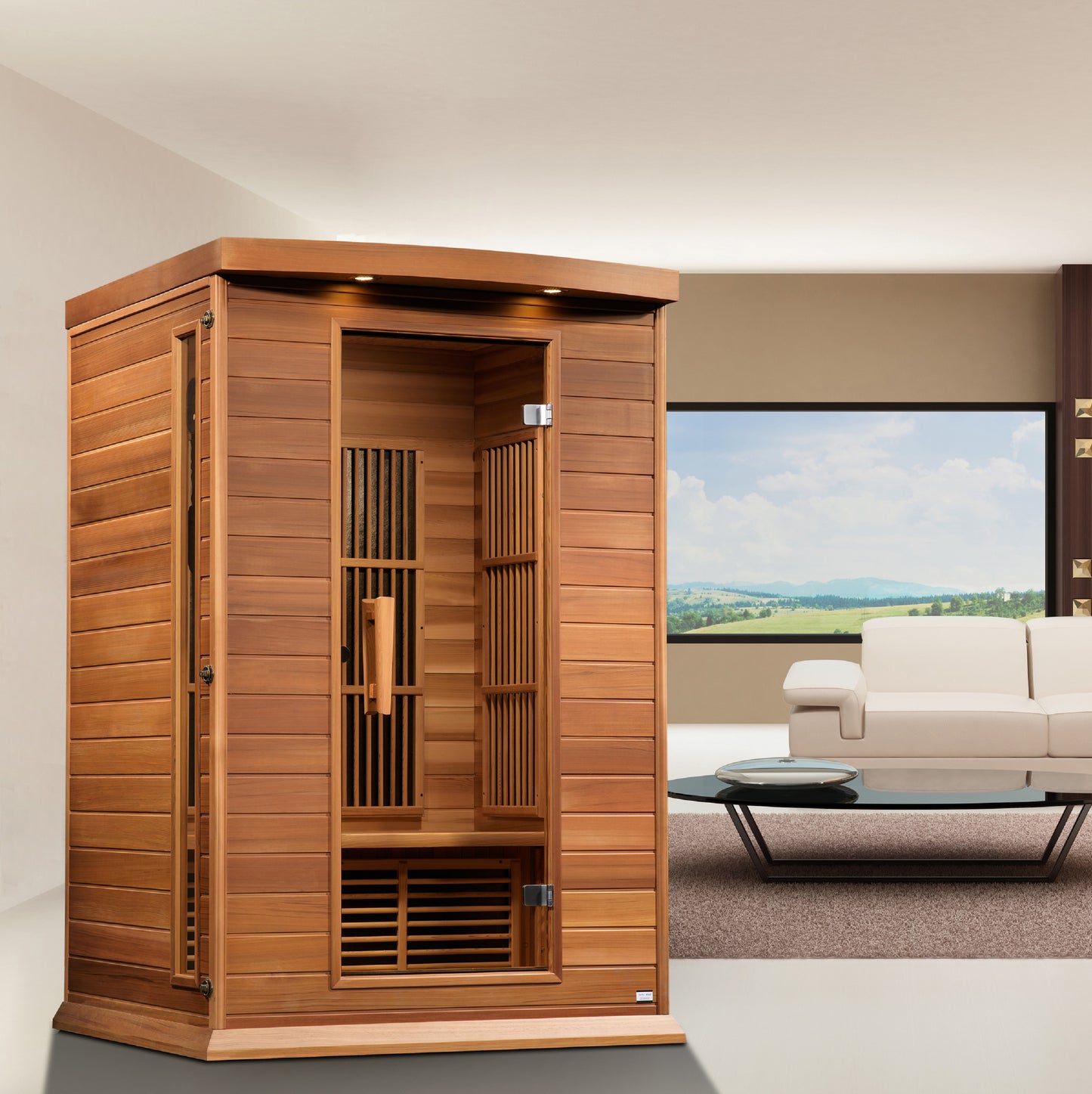 Maxxus 2-Person Low EMF (Between 5-10MG) FAR Infrared Sauna (Canadian Red Cedar)