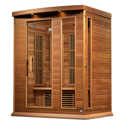 Maxxus 3-Person Low EMF (Between 5-10MG) FAR Infrared Sauna (Canadian Red Cedar)