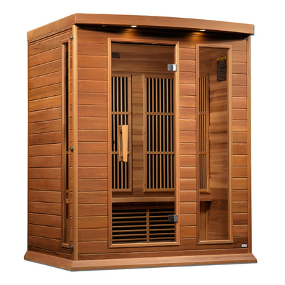 Maxxus 3-Person Low EMF (Between 5-10MG) FAR Infrared Sauna (Canadian Red Cedar)