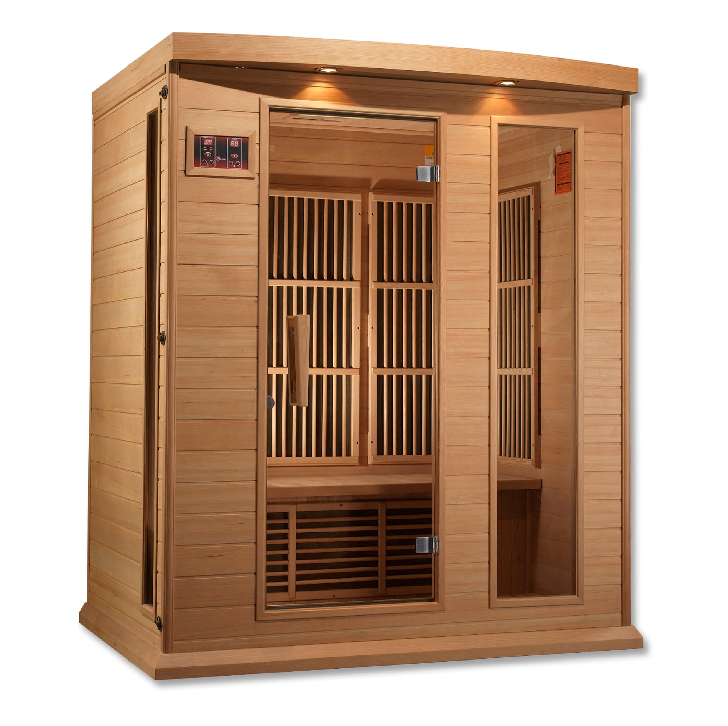 Maxxus 3-Person Low EMF (Between 5-10 MG) FAR Infrared Sauna (Canadian Hemlock)