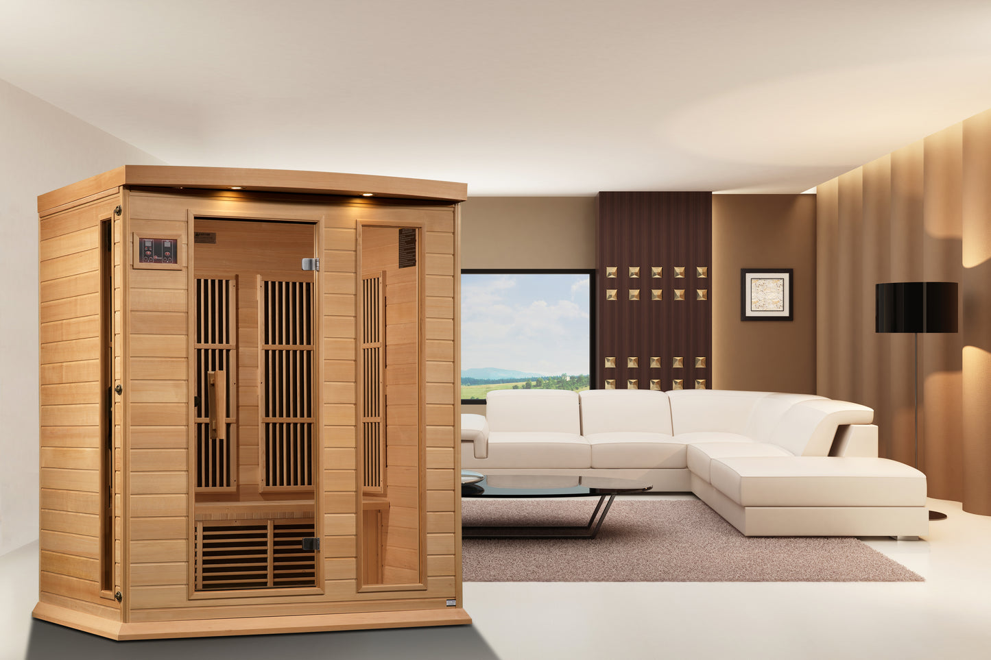 Maxxus 3-Person Low EMF (Between 5-10 MG) FAR Infrared Sauna (Canadian Hemlock)