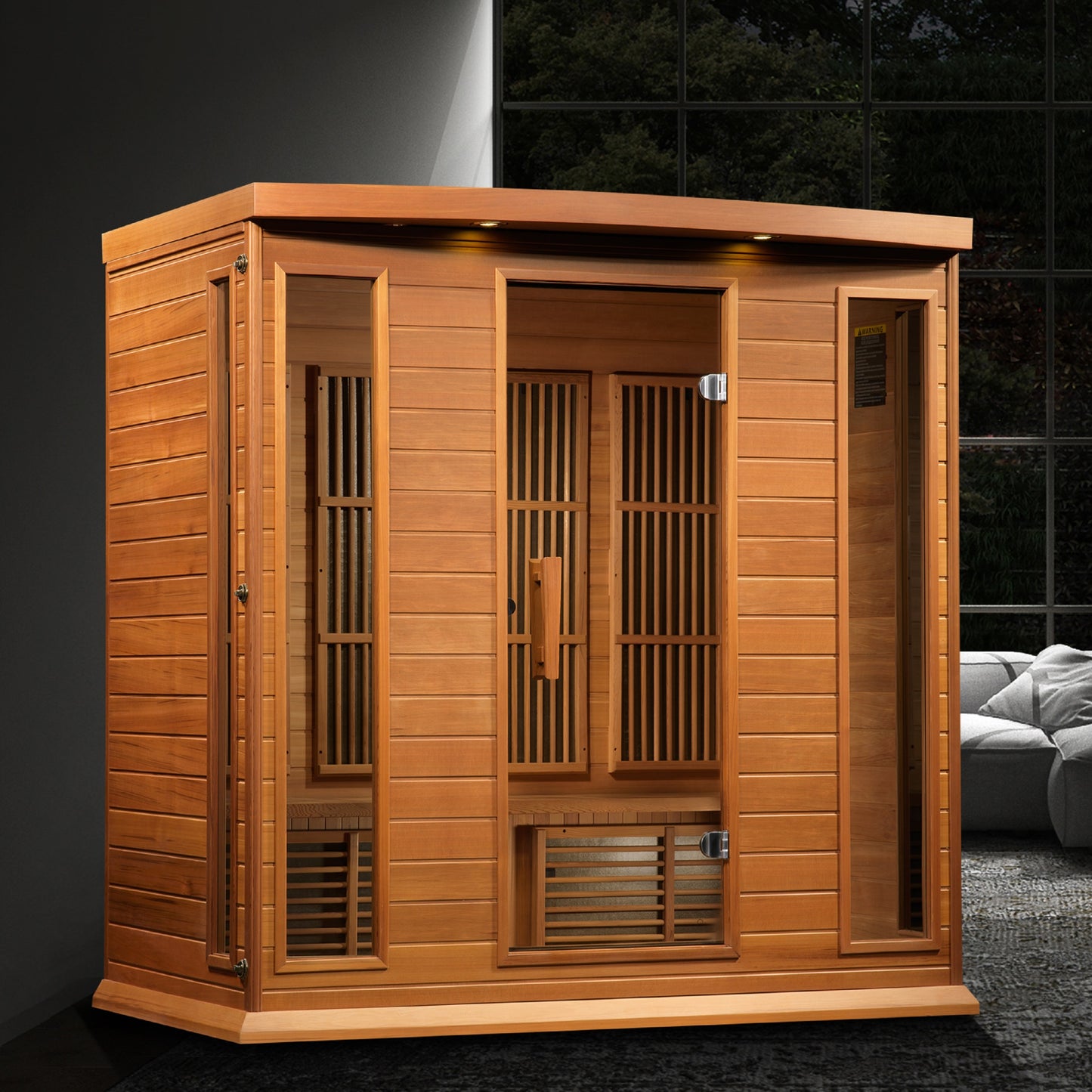 Maxxus 4-Person Low EMF (Between 5-10MG) FAR Infrared Sauna (Canadian Red Cedar)