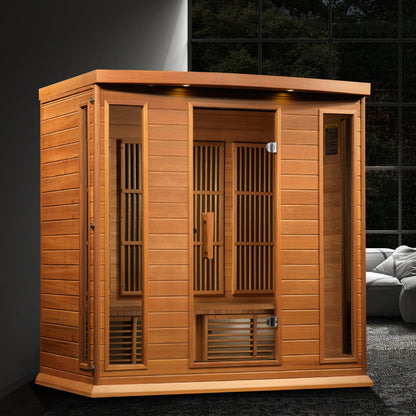 Maxxus 4-Person Low EMF (Between 5-10MG) FAR Infrared Sauna (Canadian Red Cedar)
