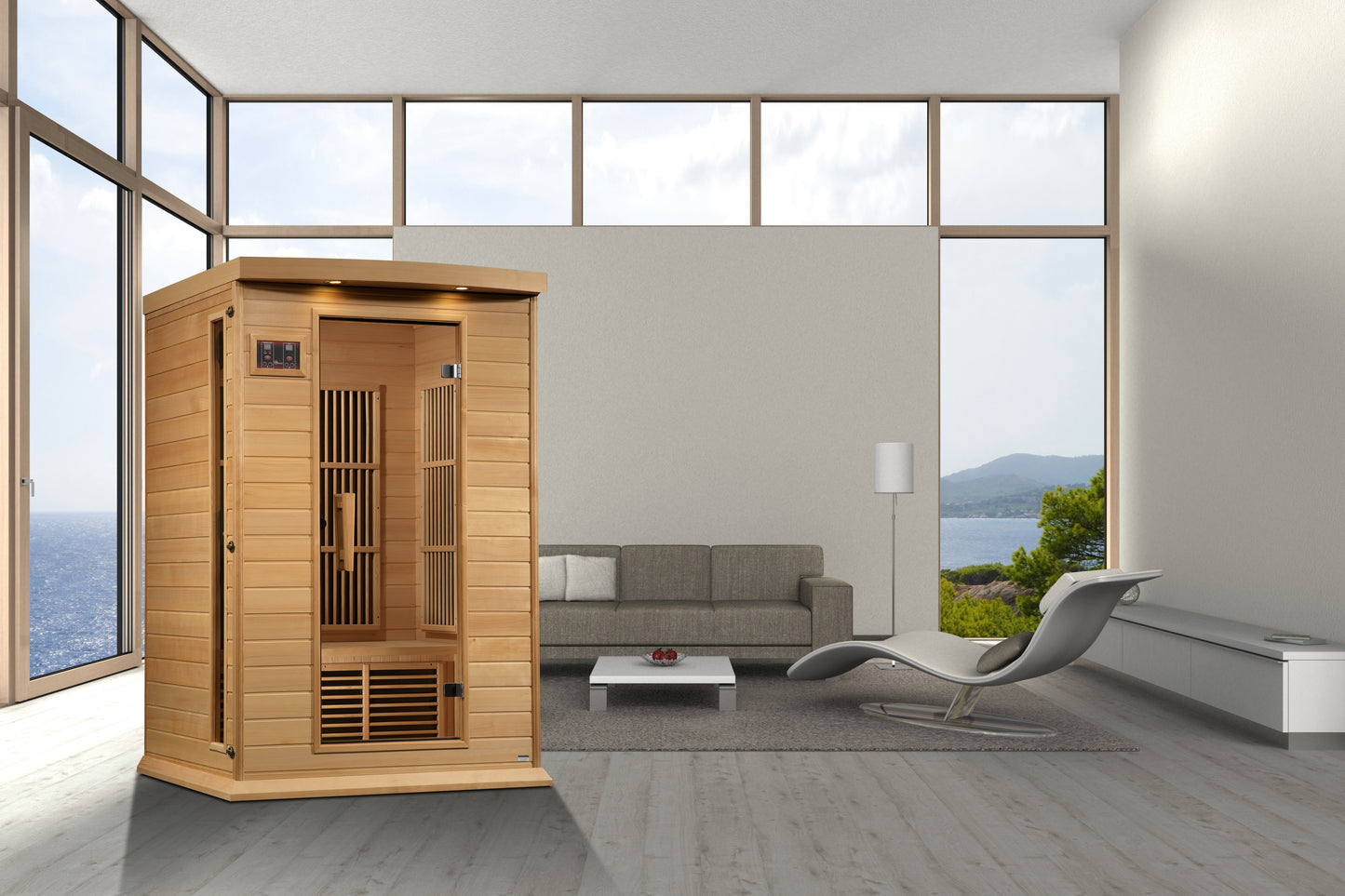 Maxxus 2-Person Low EMF (Between 5-10 MG) FAR Infrared Sauna (Canadian Hemlock)