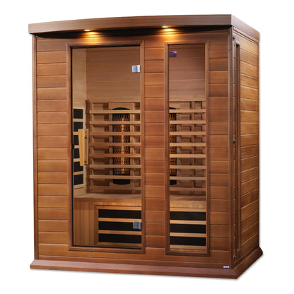 Maxxus 3-Person Full Spectrum Near Zero EMF (Under 3MG) FAR Infrared Sauna (Canadian Red Cedar)
