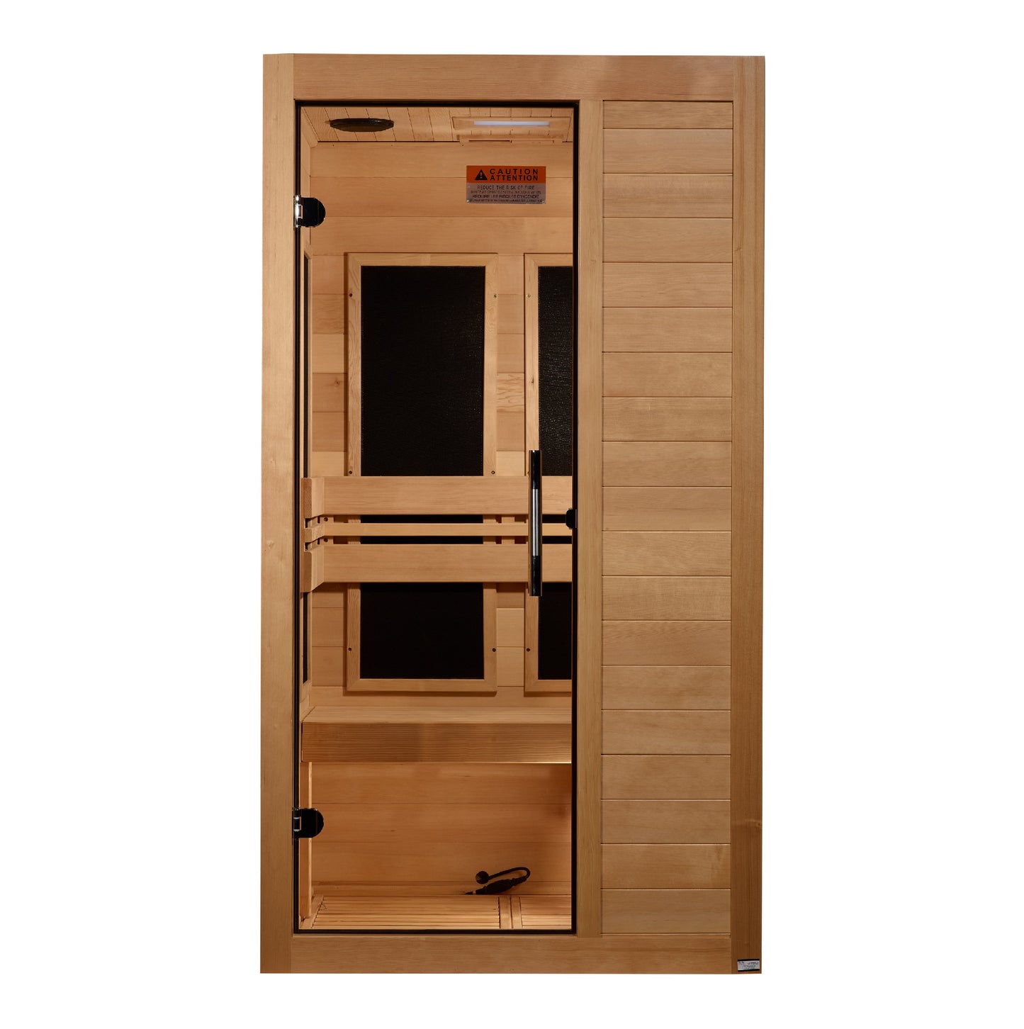 Maxxus S-Line Yoga 1-Person Low EMF (Between 5-10MG) FAR Infrared Sauna (Canadian Hemlock)
