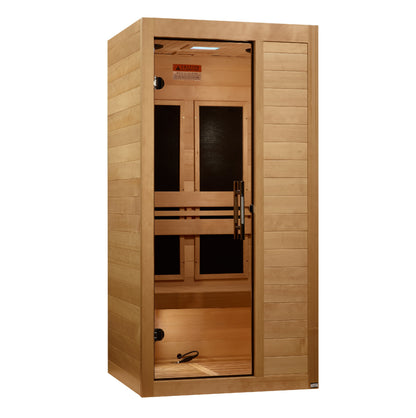 Maxxus S-Line Yoga 1-Person Low EMF (Between 5-10MG) FAR Infrared Sauna (Canadian Hemlock)
