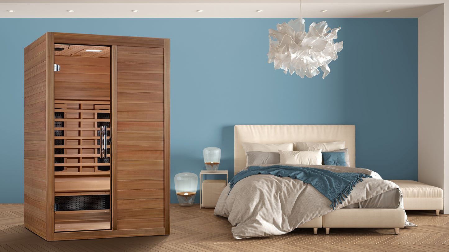 Maxxus S-Line Yoga 2-Person Full Spectrum Near Zero EMF (Under 3MG) FAR Infrared Sauna (Canadian Hemlock)