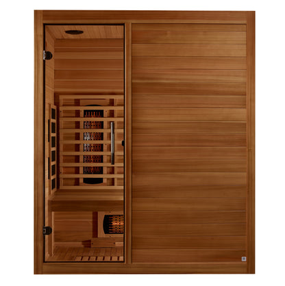 Maxxus S-Line Yoga 3-Person Full Spectrum Near Zero EMF (Under 3MG) FAR Infrared Sauna (Canadian Hemlock)