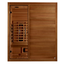 Load image into Gallery viewer, Maxxus S-Line Yoga 3-Person Full Spectrum Near Zero EMF (Under 3MG) FAR Infrared Sauna (Canadian Hemlock)