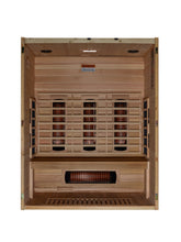 Load image into Gallery viewer, Maxxus S-Line Yoga 3-Person Full Spectrum Near Zero EMF (Under 3MG) FAR Infrared Sauna (Canadian Hemlock)