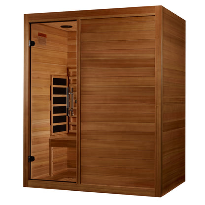 Maxxus S-Line Yoga 3-Person Full Spectrum Near Zero EMF (Under 3MG) FAR Infrared Sauna (Canadian Hemlock)