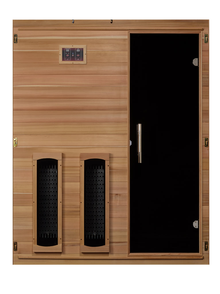 Maxxus S-Line Yoga 3-Person Full Spectrum Near Zero EMF (Under 3MG) FAR Infrared Sauna (Canadian Hemlock)