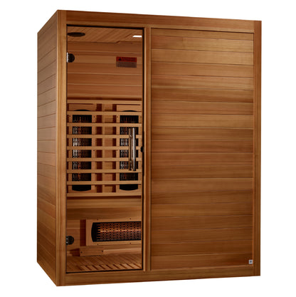 Maxxus S-Line Yoga 3-Person Full Spectrum Near Zero EMF (Under 3MG) FAR Infrared Sauna (Canadian Hemlock)
