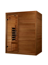 Load image into Gallery viewer, Maxxus S-Line Yoga 3-Person Full Spectrum Near Zero EMF (Under 3MG) FAR Infrared Sauna (Canadian Hemlock)