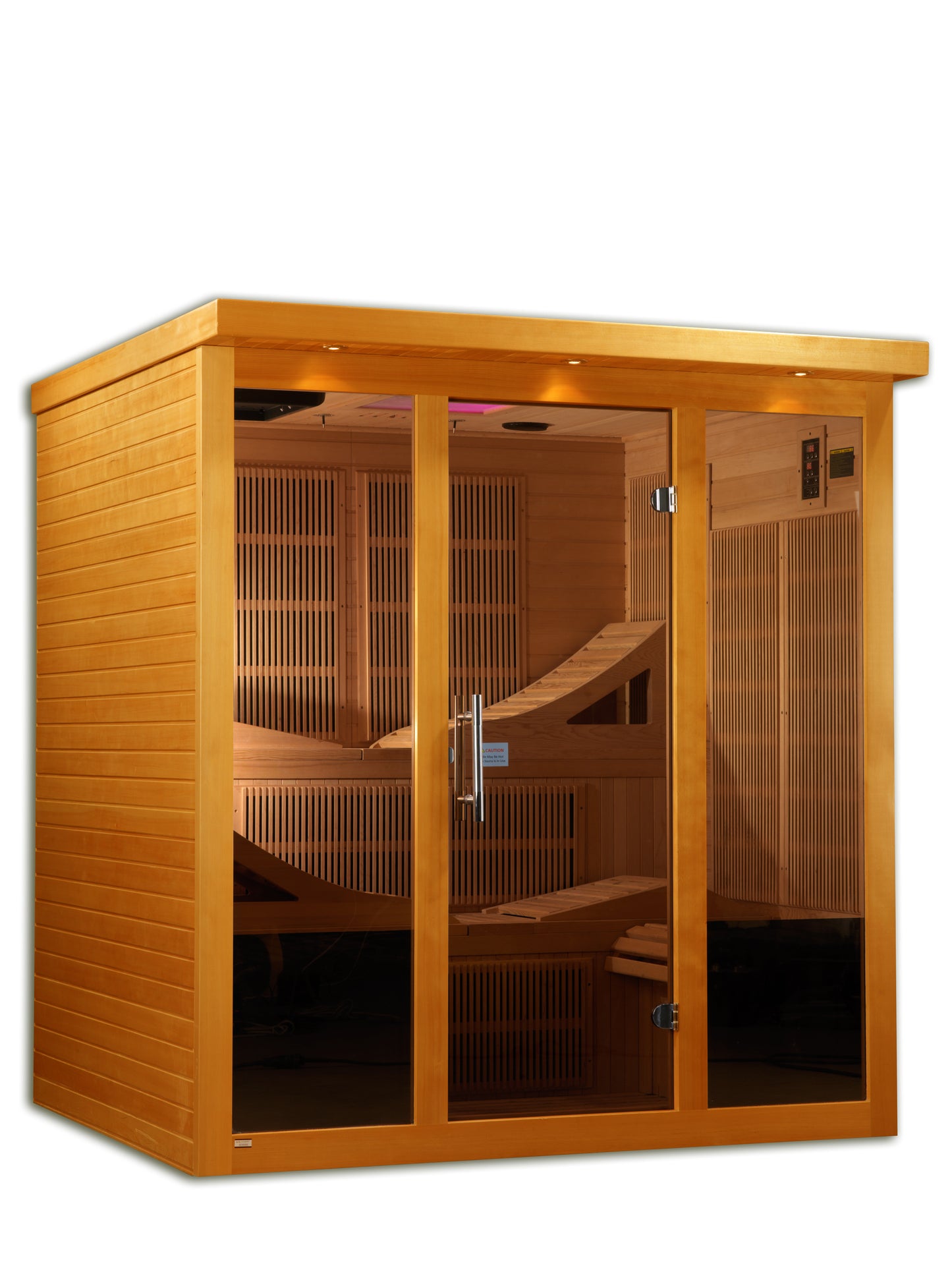 Dynamic Monaco Elite 6-person Ultra Low EMF (Between 3-5MG) FAR Infrared Sauna (Canadian Hemlock)