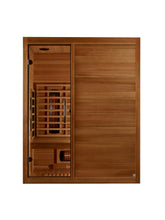 Load image into Gallery viewer, Maxxus S-Line Yoga 3-Person Full Spectrum Near Zero EMF (Under 3MG) FAR Infrared Sauna (Canadian Hemlock)